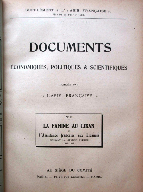 Hungersnot im Libanon 1915-1919 - (Ref-Nr. img100)